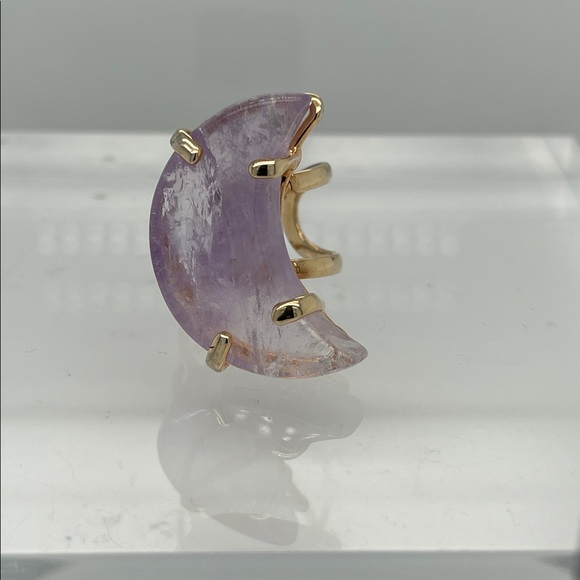 Amethyst Moon crystal ring, adjustable - Picture 5 of 5